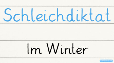 Schleichdiktat Im Winter