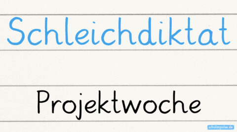 Schleichdiktat: "Projektwoche" und "Kaulquappen"